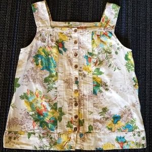 Van Heusen floral linen blend tank